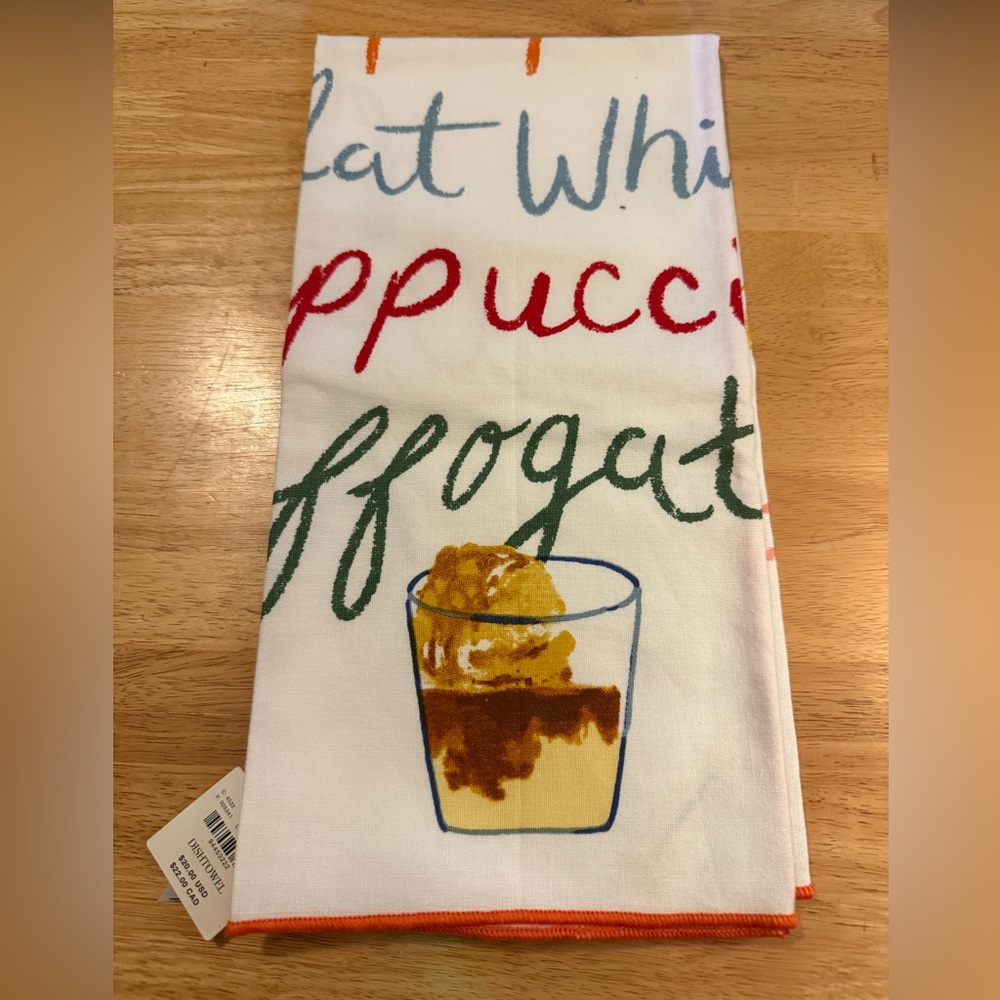 NTW - Colorful Coffee-Themed Kitchen Towel